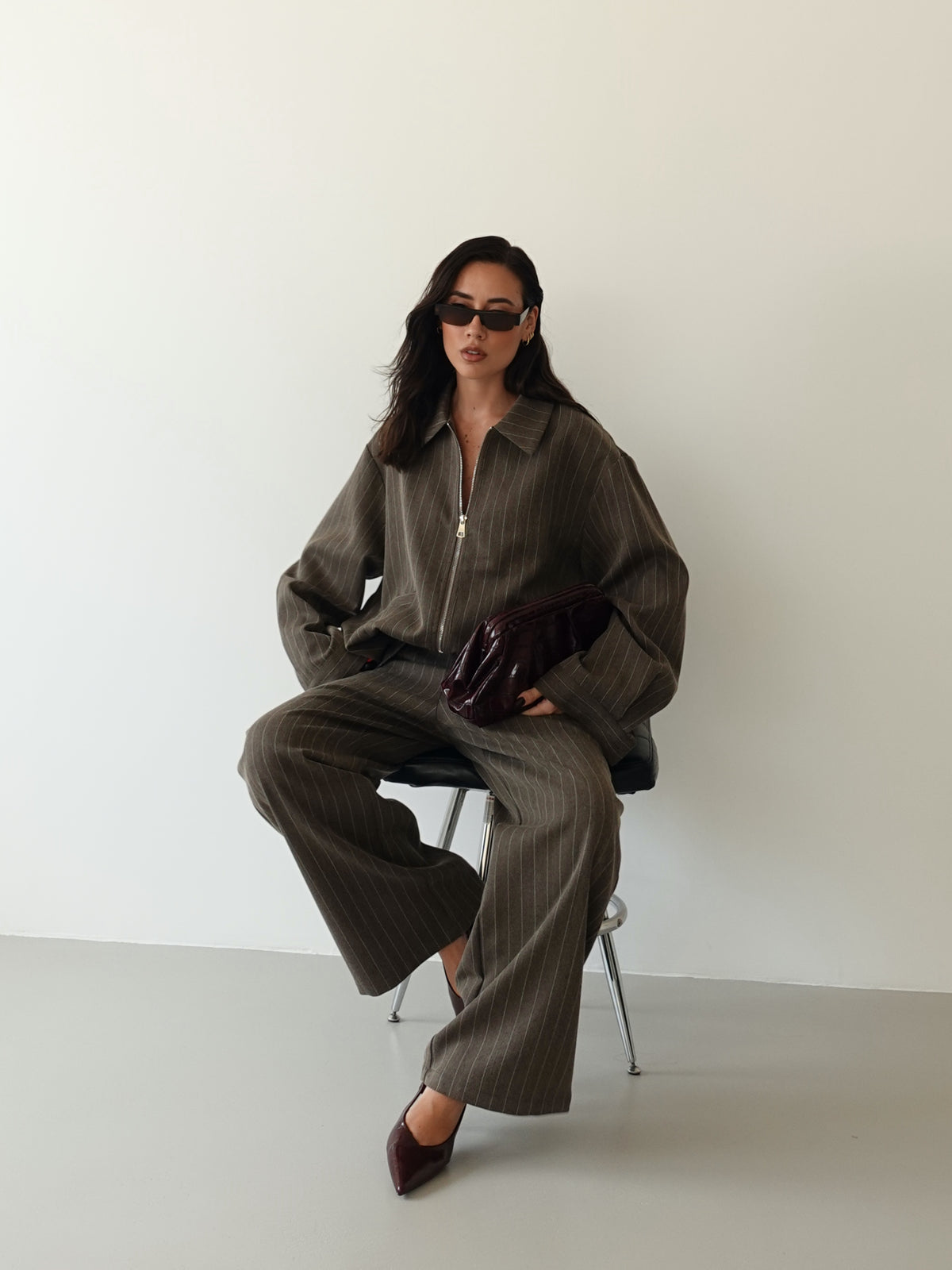 GIACCA GESSATA CON ZIP - FANGO 9030