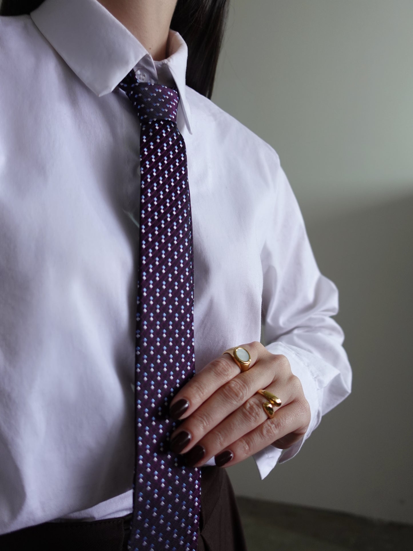 CRAVATTA MAN CON MICROFANTASIA - PRUGNA