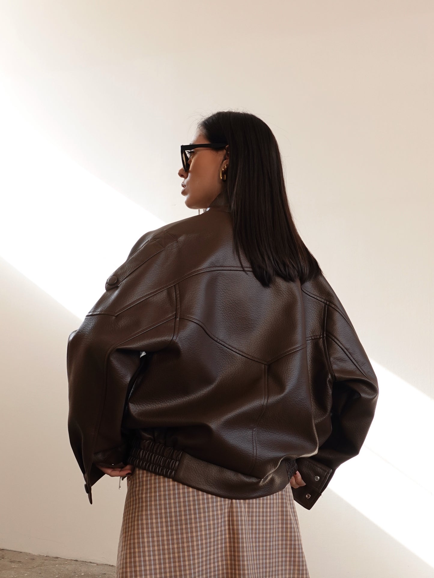 GIACCA IN ECOPELLE MAVERICK - MARRONE 8670