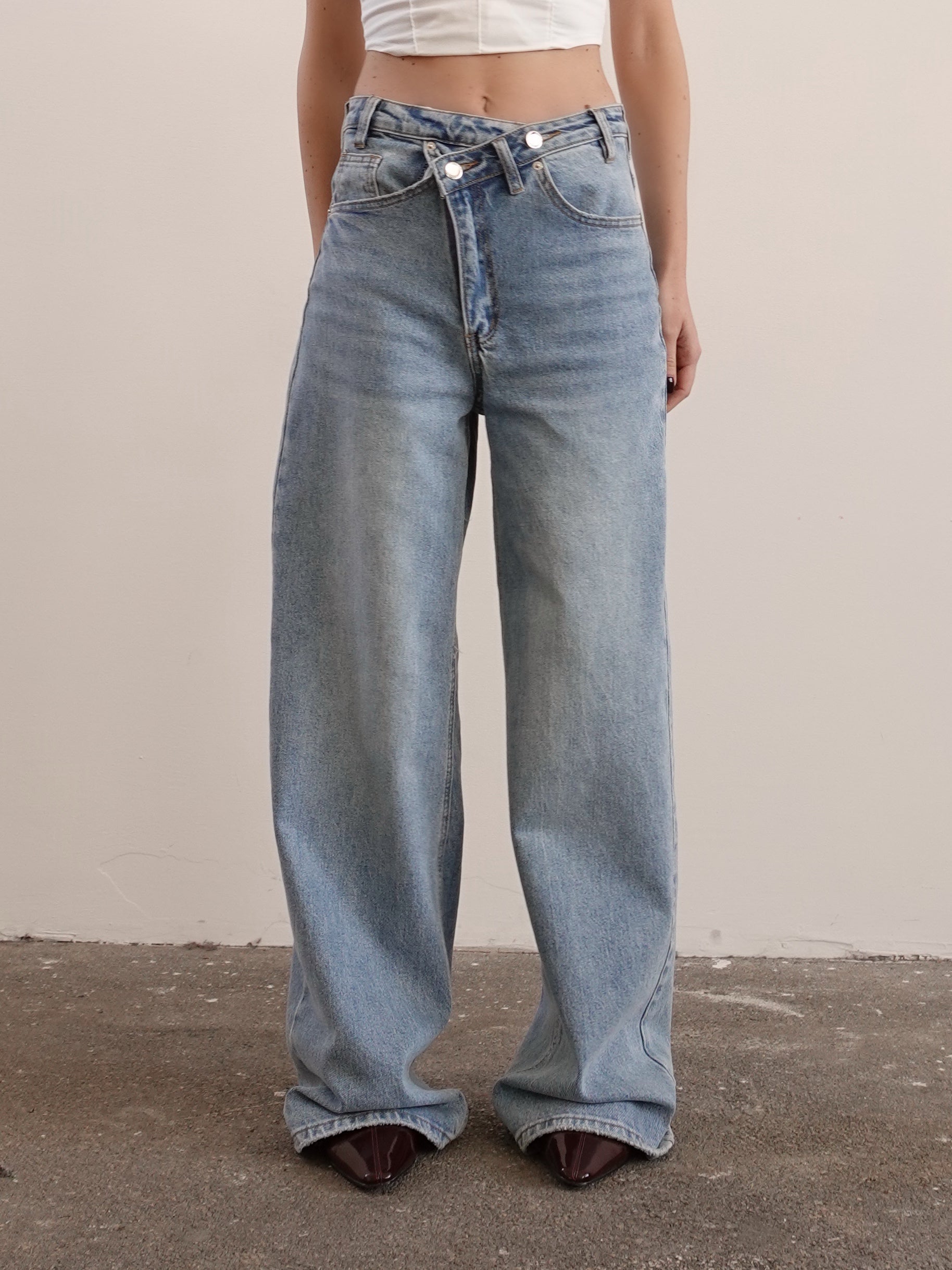 JEANS CRISS CROSS WIDE LEG - LAVAGGIO MEDIO 3390