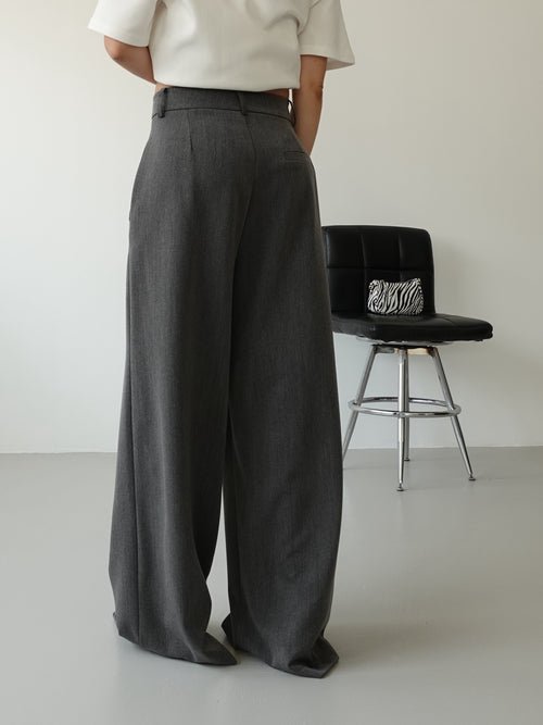 PANTALONI WIDE LEG LUMINA - GRIGIO Y0280
