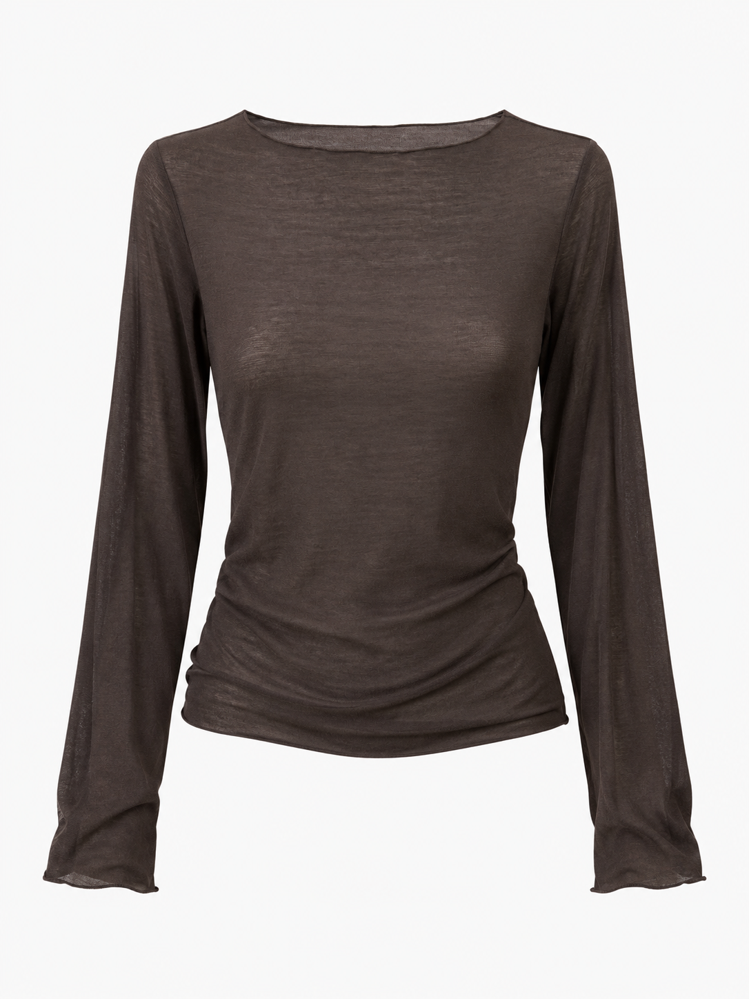 MAGLIA SEMITRASPARENTE IN CASHEMERE - CIOCCOLATO 21808