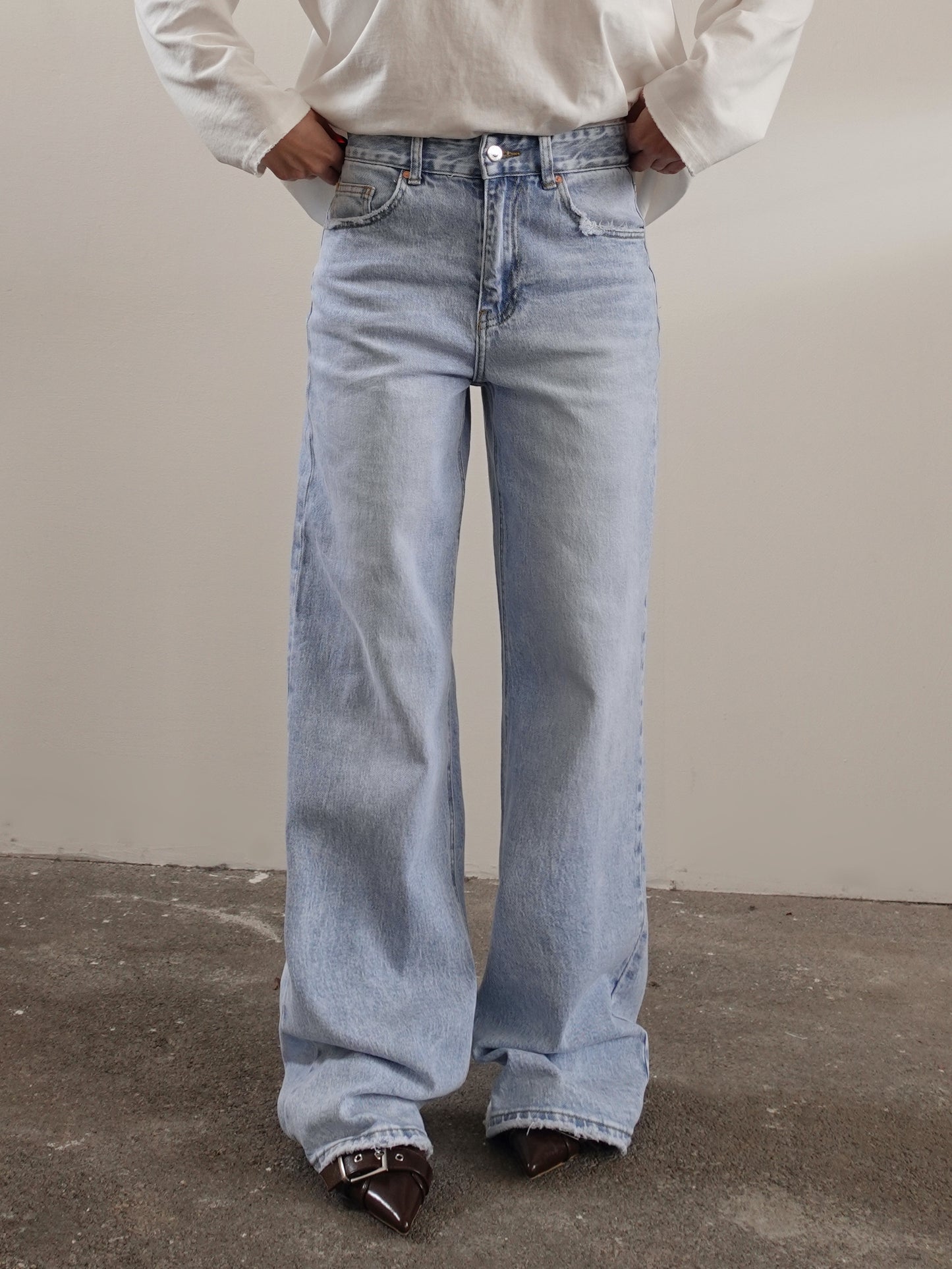 JEANS WIDE LEG LIGHT BLU 5119