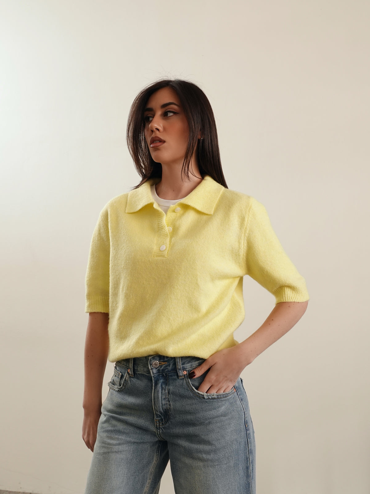 POLO SOFT MEZZA MANICA - GIALLO 301