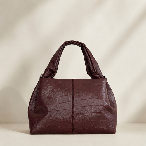 HOBO BAG CROCO - BURGUNDY