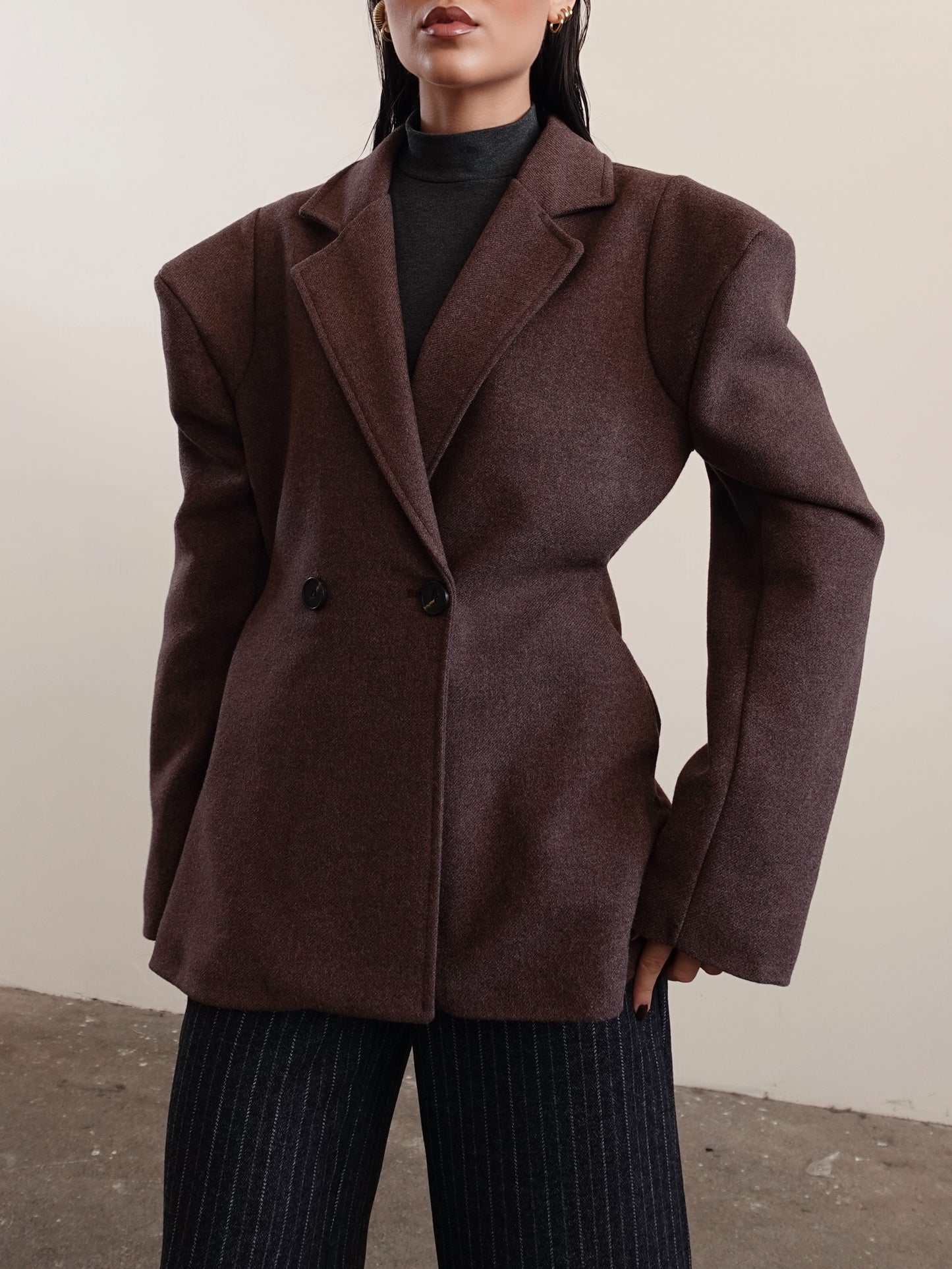 CAPPOTTO VENICE CON SPALLINE - MARRONE GLAD01