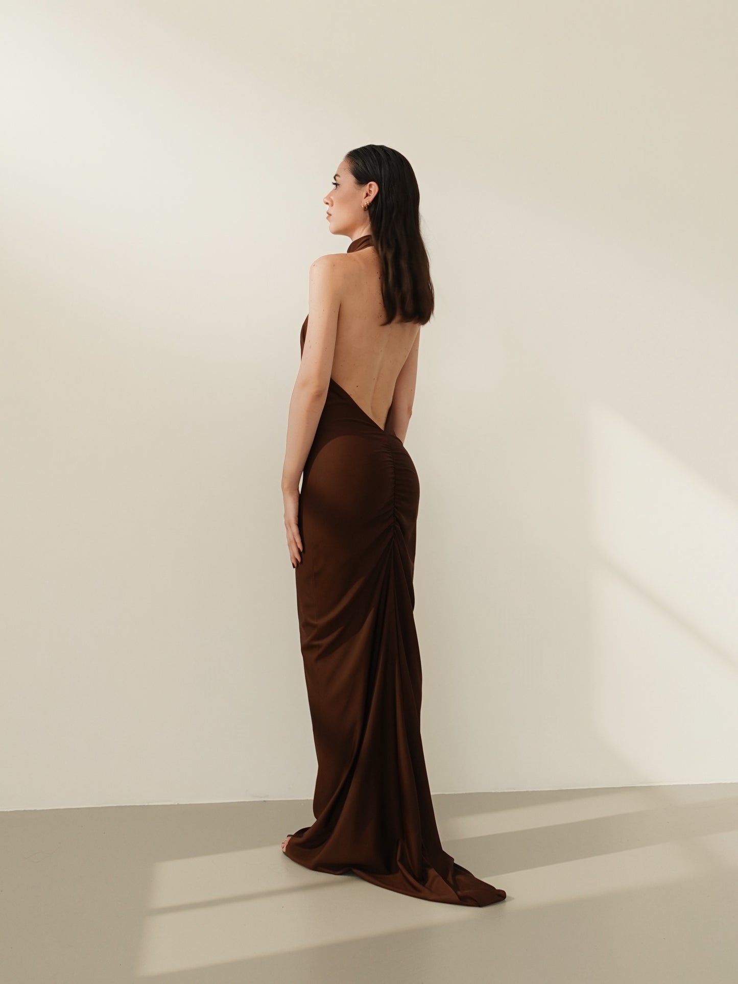 LONG DRESS MINERVA - MARRONE 12671