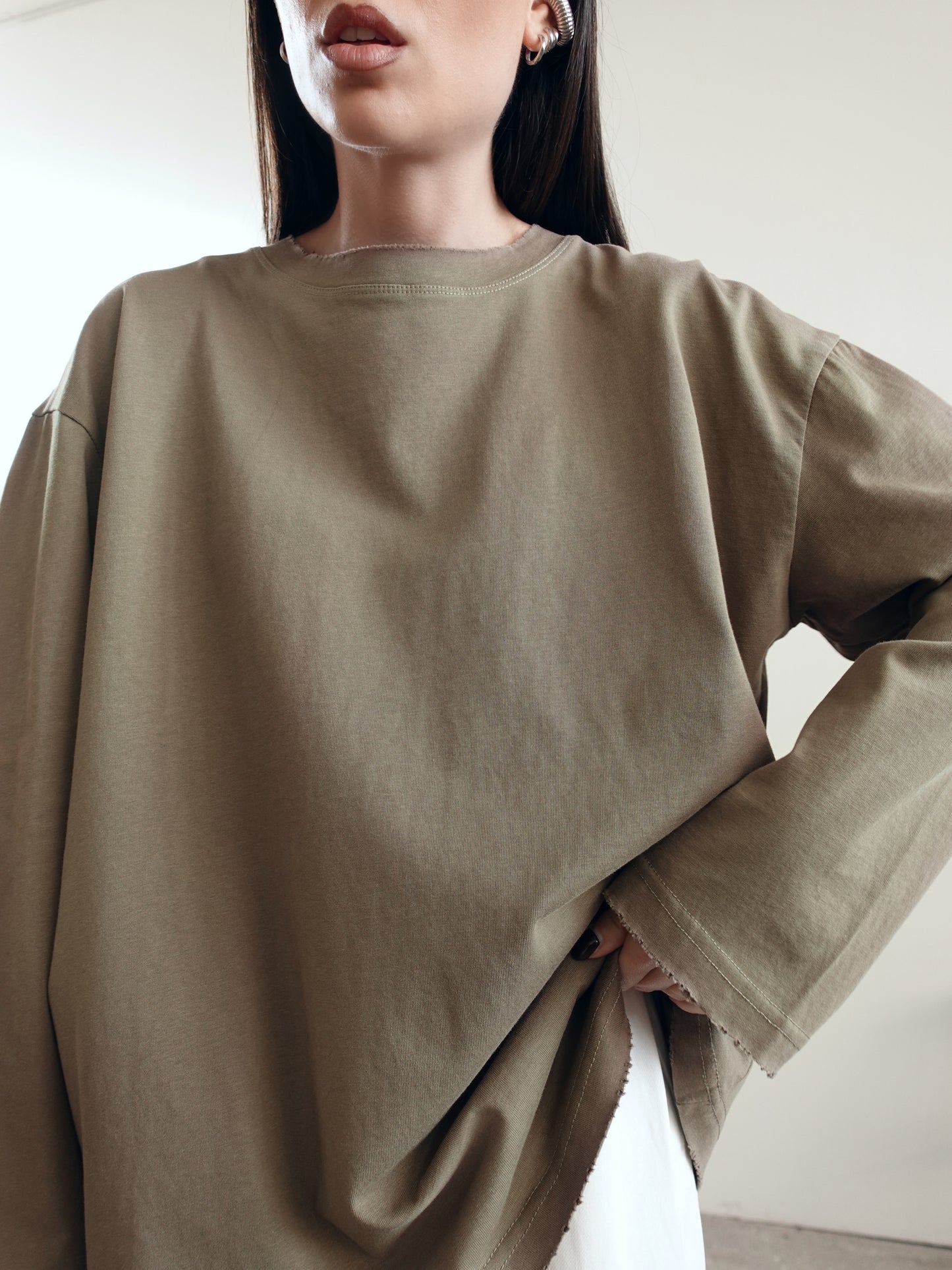 LONG-SLEEVE IN COTONE - VERDE 19298