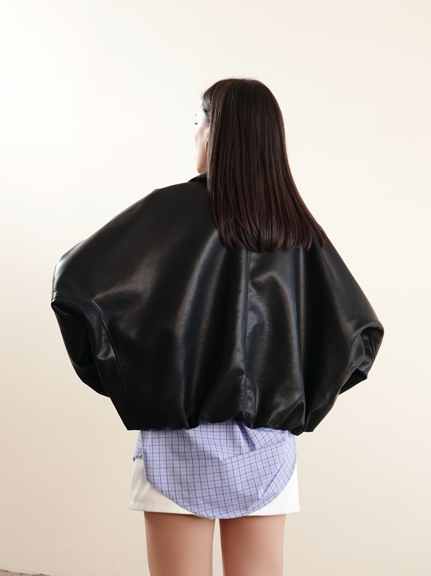 GIACCA IN ECOPELLE MURCIELAGO - NERO 7107