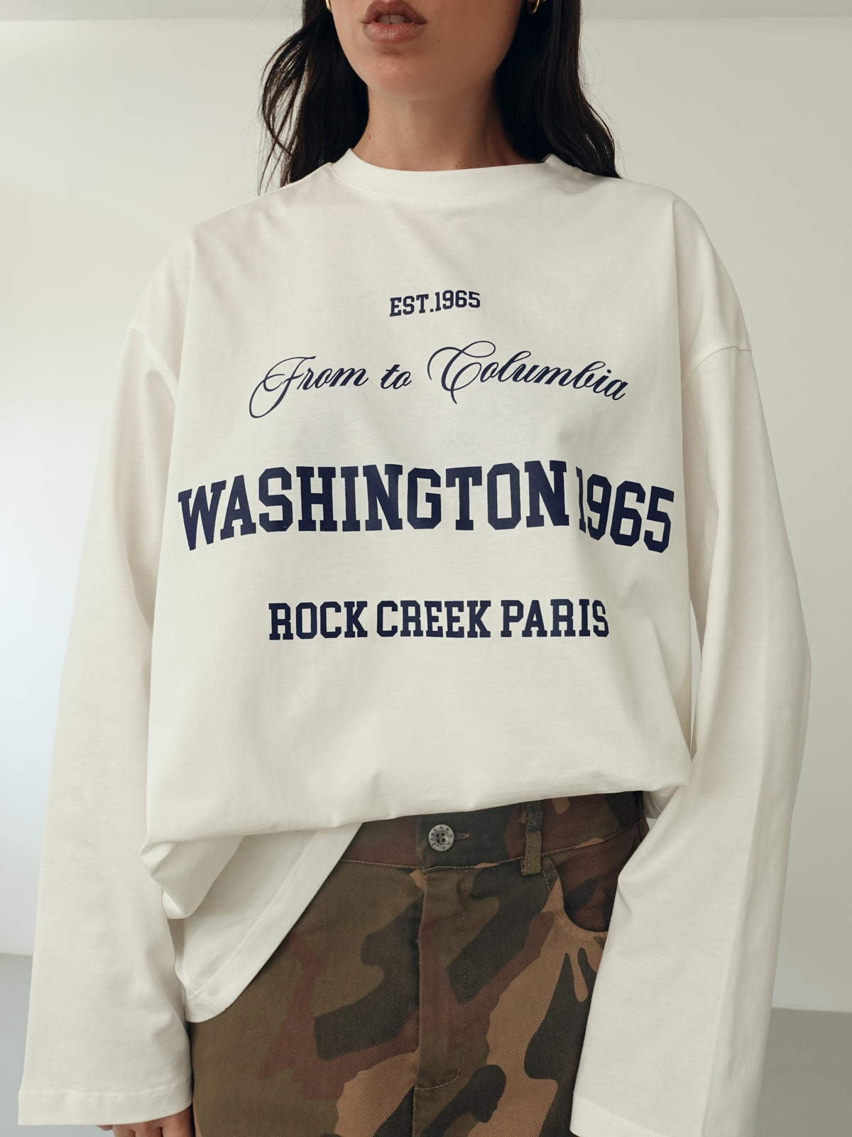 LONG-SLEEVE OVER WASHINGTON - BIANCO