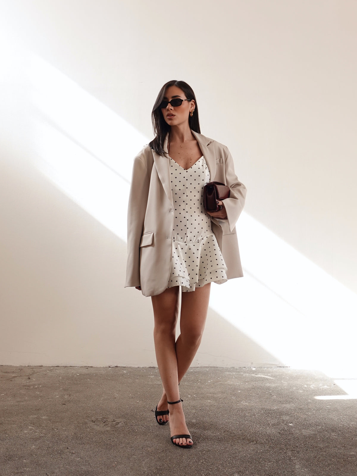BLAZER OVERSIZE TIMES SQUARE - BEIGE 3153