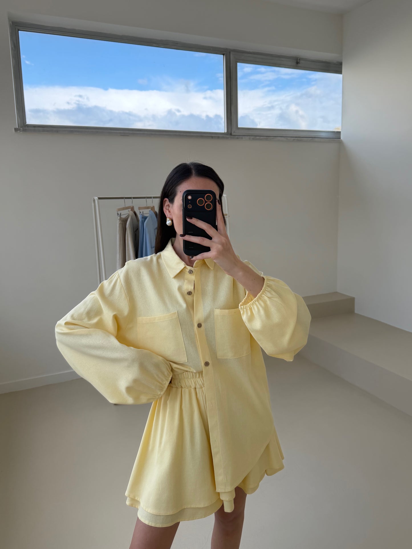 COORDINATO CAPRI IN LINO - GIALLO 2562