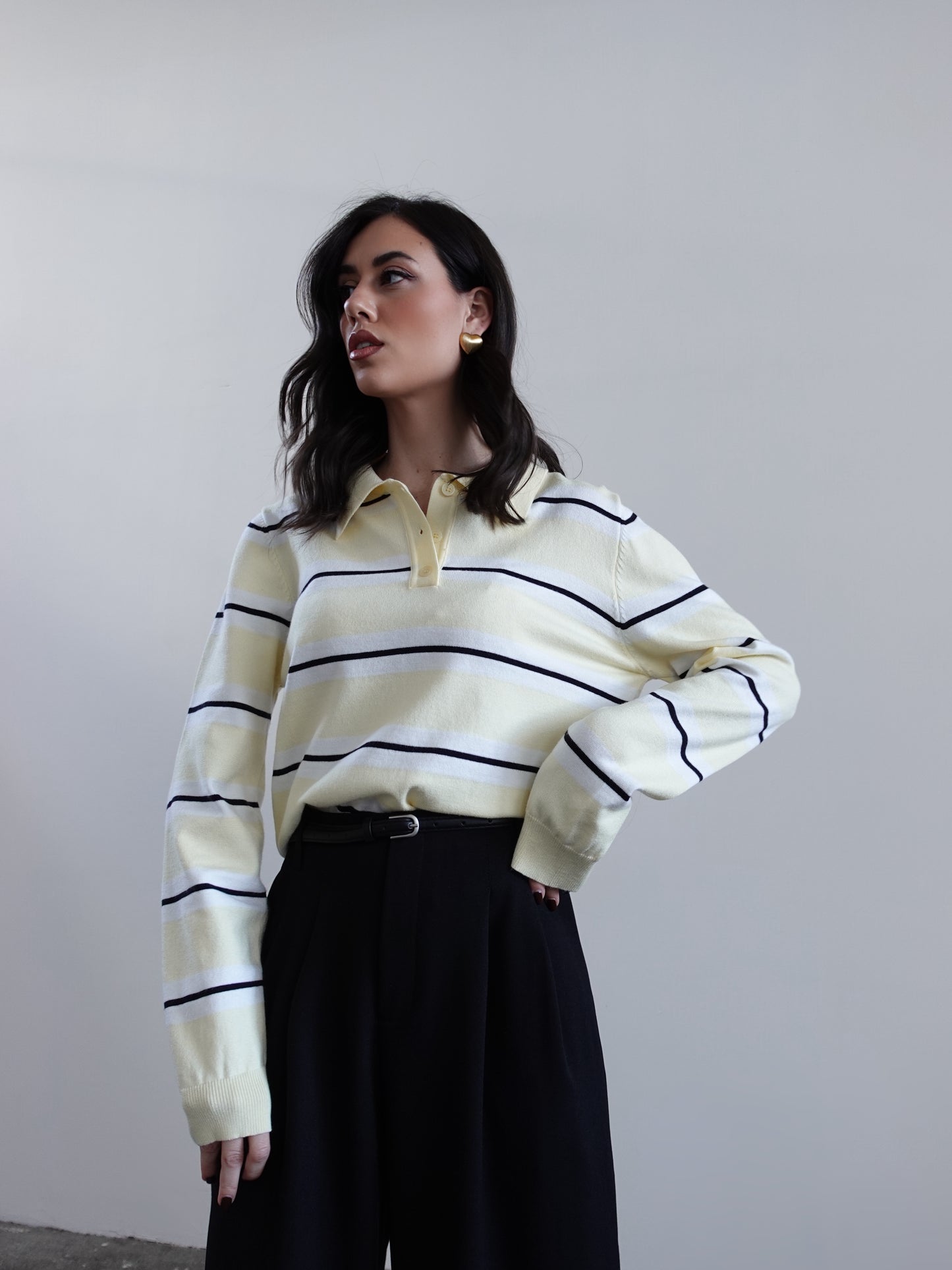 POLO SPRING A RIGHE - GIALLO 9522