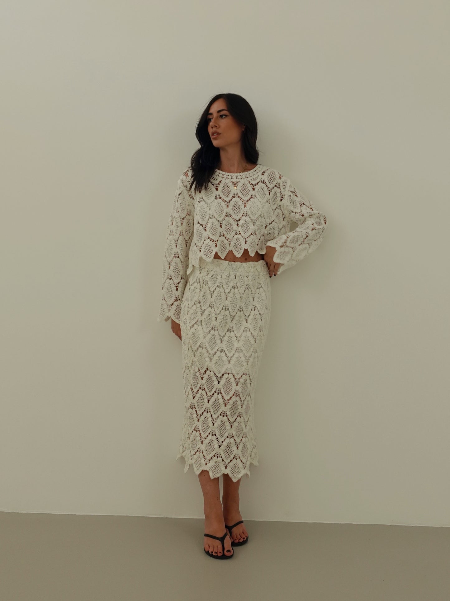 COORDINATO DUBAI IN MACRAME' - BIANCO 38004/28043