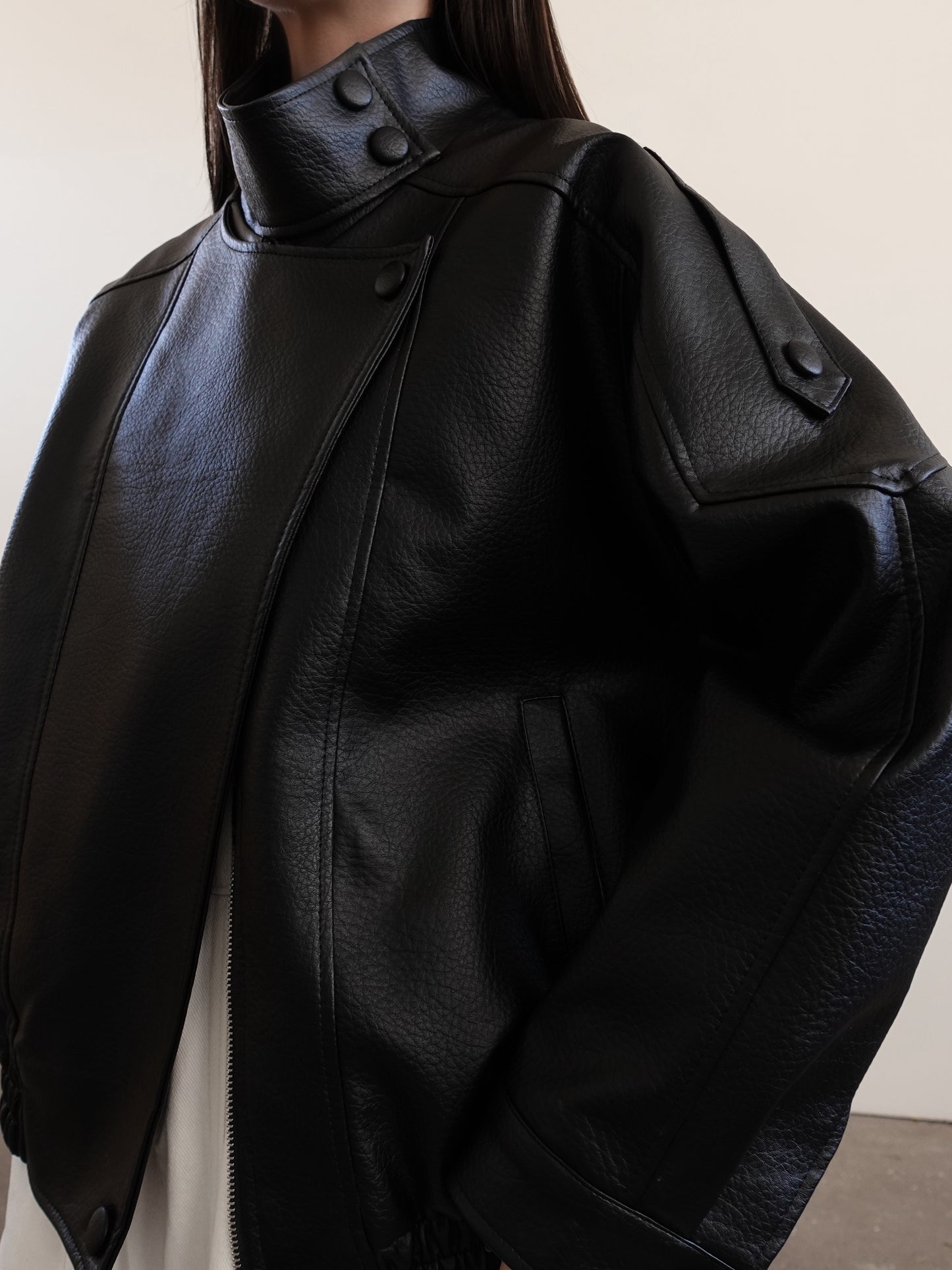 GIACCA IN ECOPELLE MAVERICK - NERO 8670