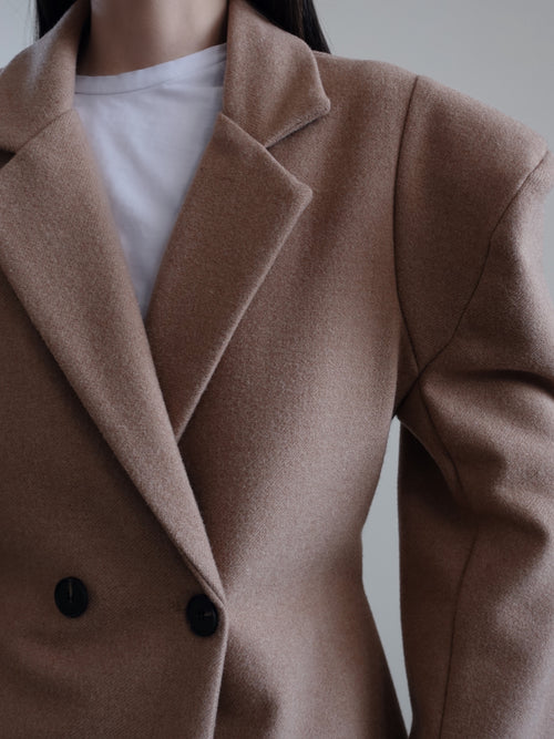 CAPPOTTO VENICE CON SPALLINE - CAMEL- GLAD01