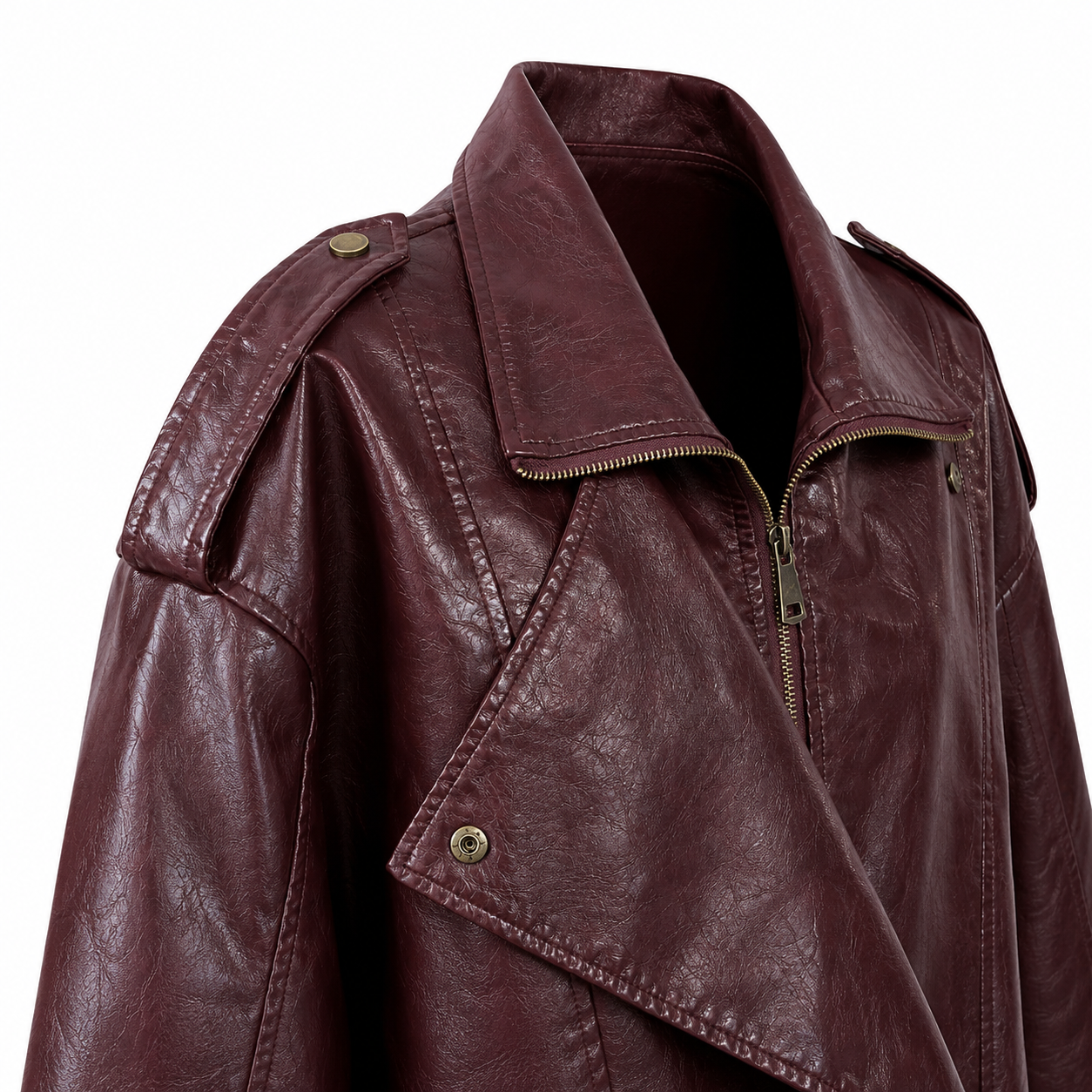 GIACCA OVER MAVERICK IN ECOPELLE - BURGUNDY 30294