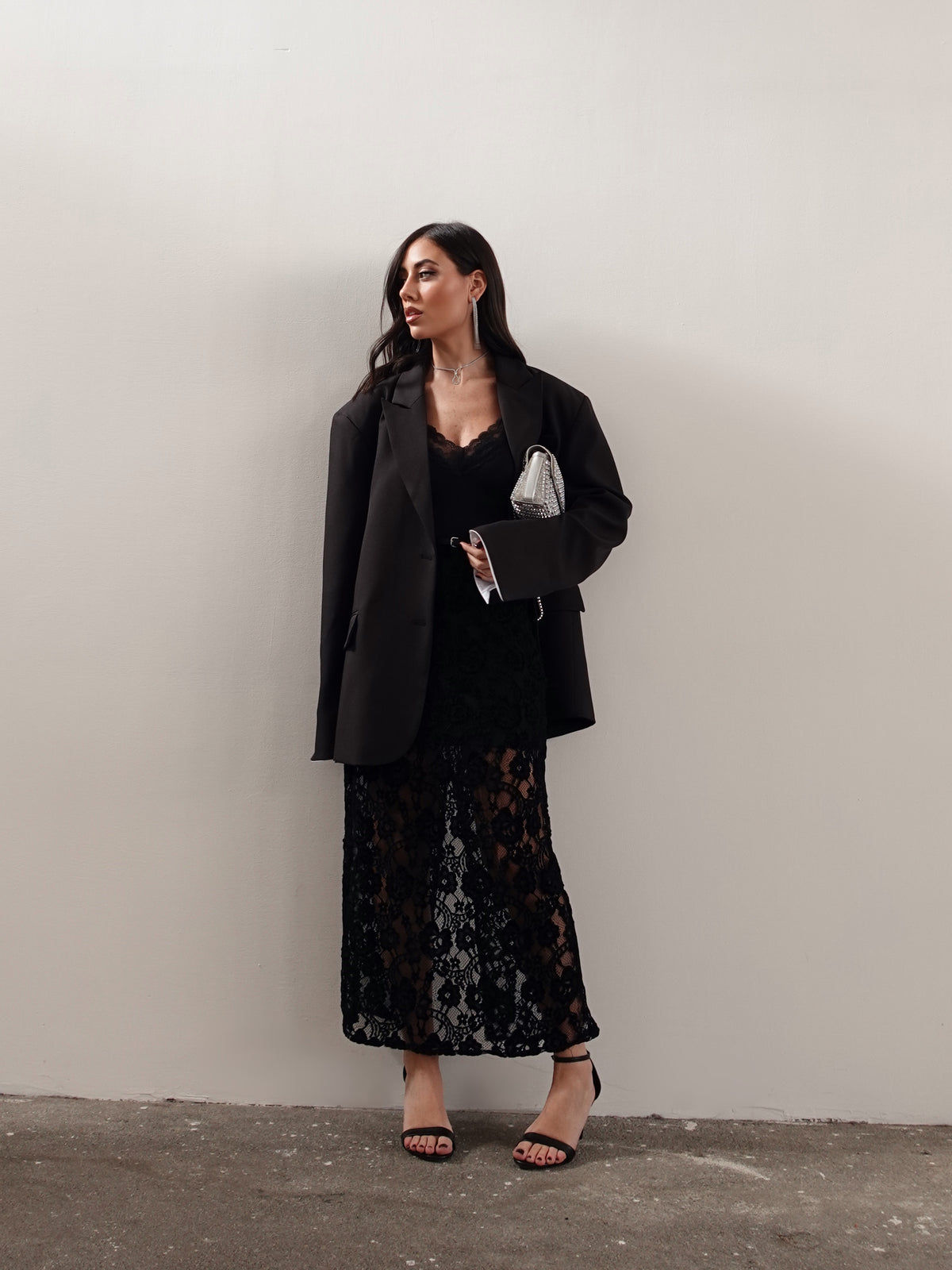 BLAZER OVERSIZE TIMES SQUARE - NERO 3151