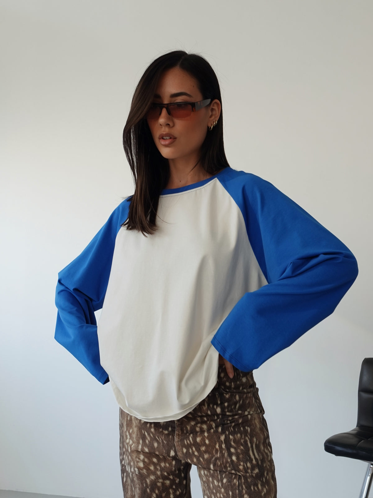 LONG-SLEEVE BICOLOR - BLU F1817