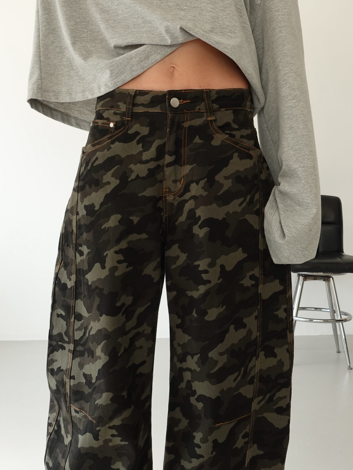 JEANS CAMOUFLAGE MARSHALL - NERO/GRIGIO 2705