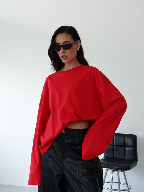 LONG-SLEEVE BASIC LUMINA - ROSSO LD6024