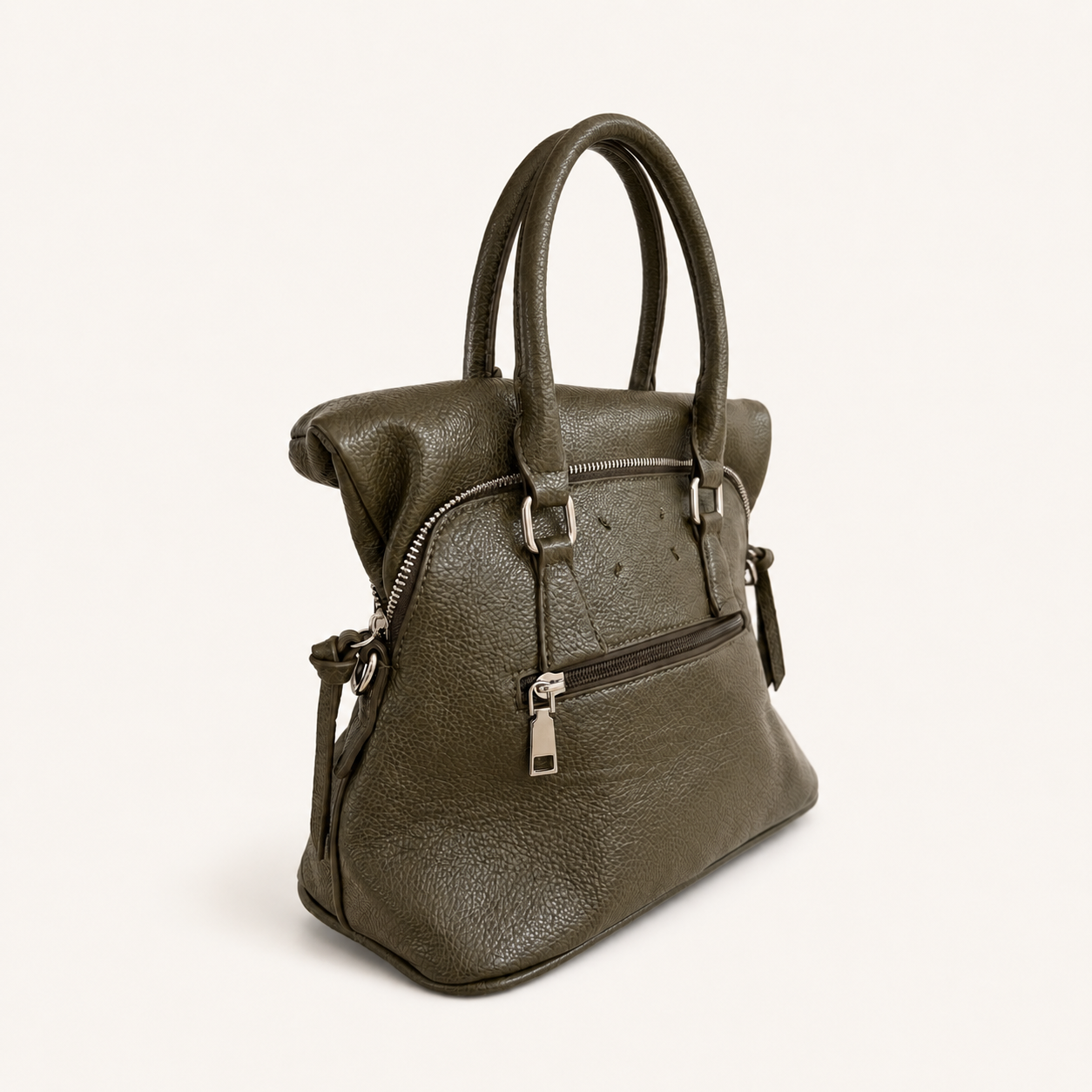 BAULETTO STRUTTURATO CON DOPPIO MANICO - VERDE