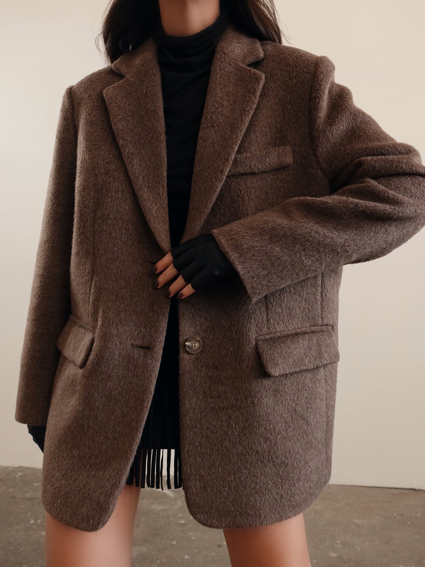 GIACCA/CAPPOTTO IN LANA OVERSIZE - CAFFE' 2321