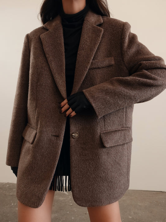 GIACCA/CAPPOTTO IN LANA OVERSIZE - CAFFE' 2321