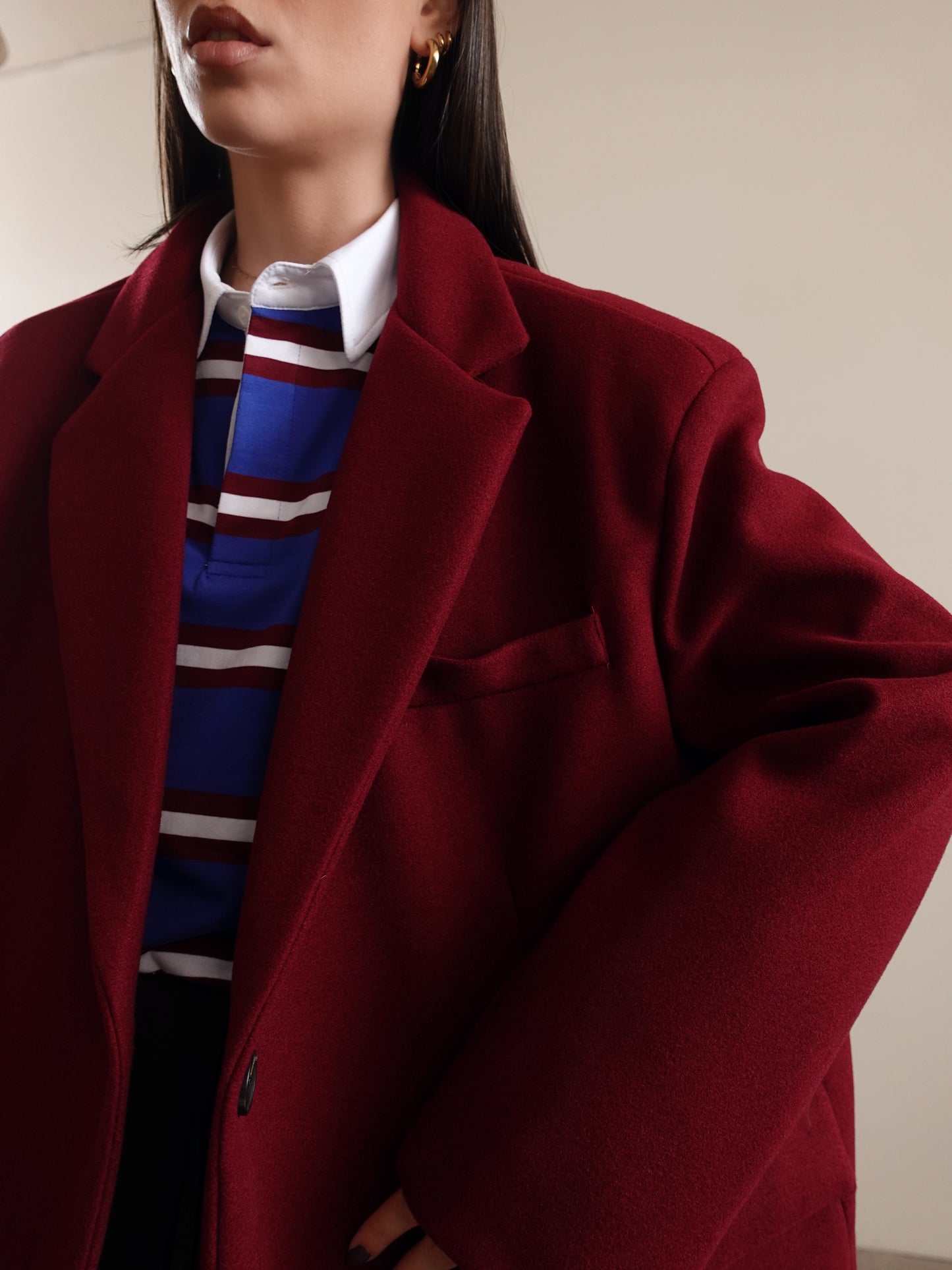 CAPPOTTO OVERSIZE - BURGUNDY VTGC-22