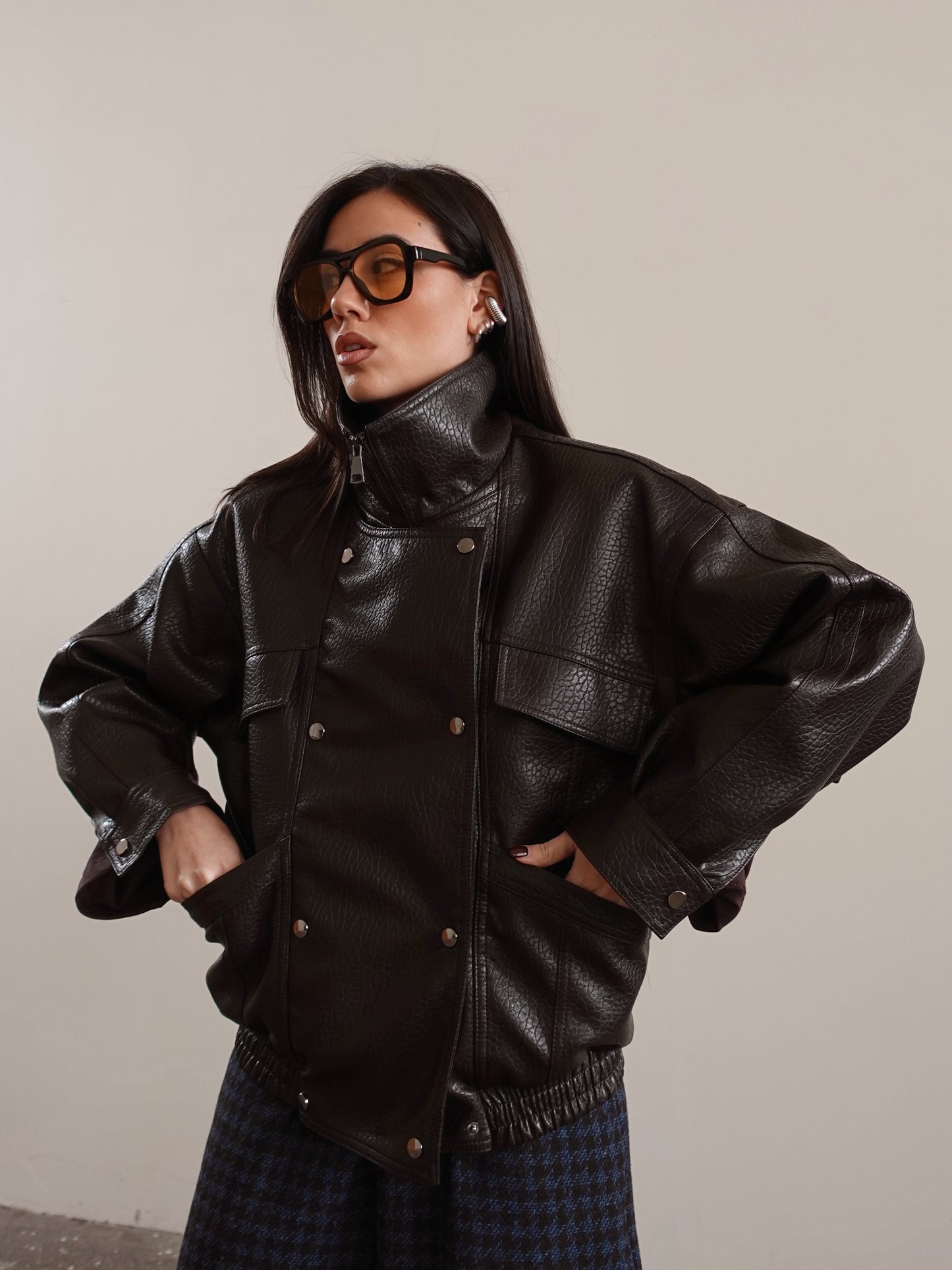 CHIODO JAPAN IN ECOPELLE - CIOCCOLATO 16182