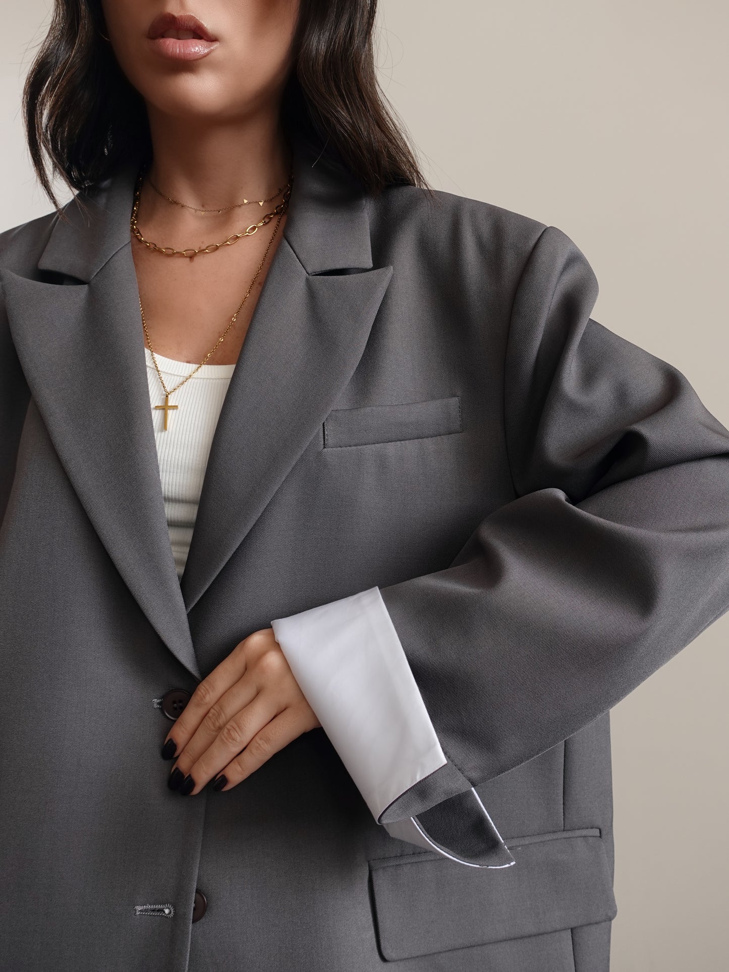 BLAZER OVERSIZE TIMES SQUARE - GRIGIO 3151