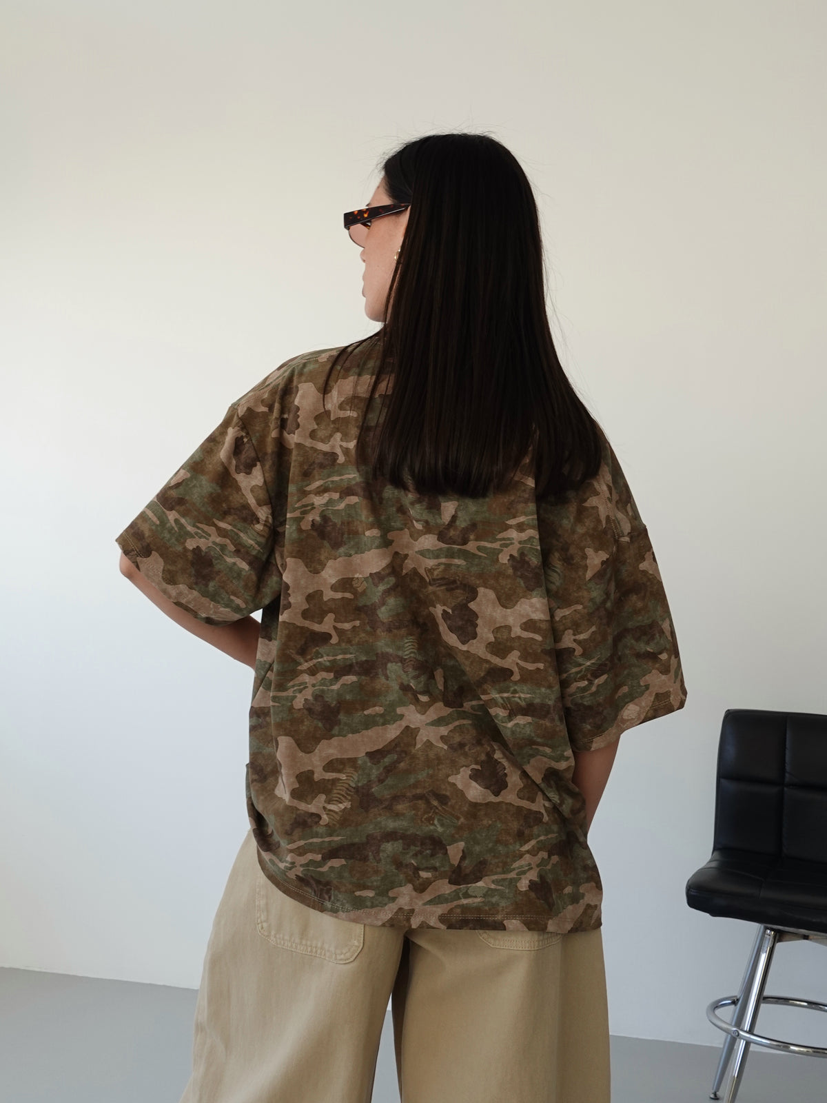 T-SHIRT OVERSIZED CAMOUFLAGE - MARRONE 10601
