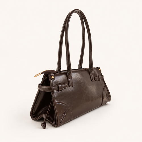 BORSA EAST-WEST IN ECOPELLE - TESTA DI MORO