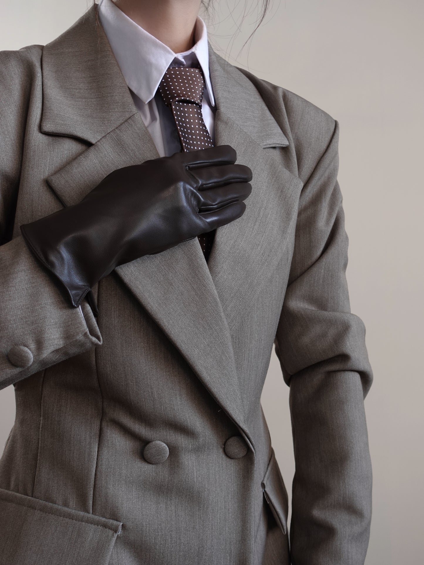 GUANTI IN ECOPELLE WINTER - CIOCCOLATO ST422