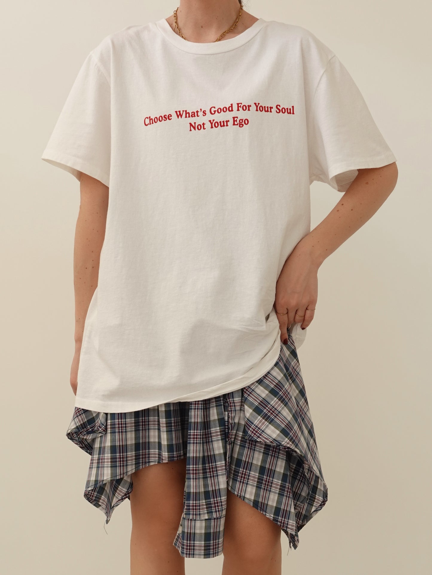 T-SHIRT CHOOSE WHAT'S GOOD..  - BIANCO A1034