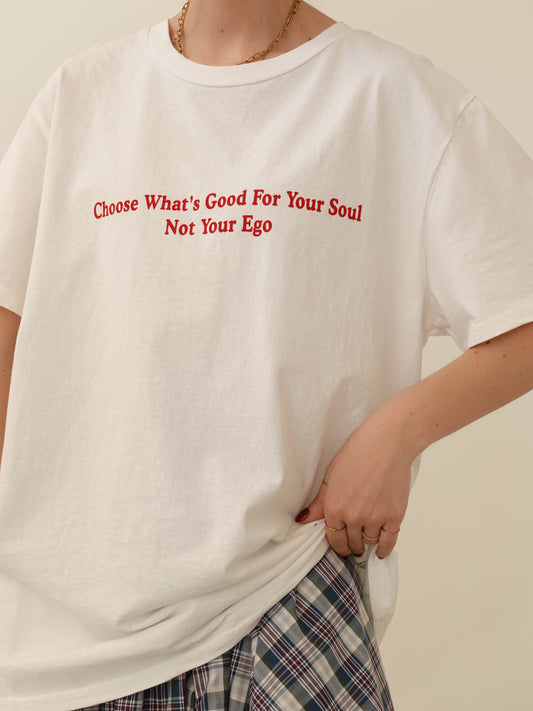 T-SHIRT CHOOSE WHAT'S GOOD..  - BIANCO A1034