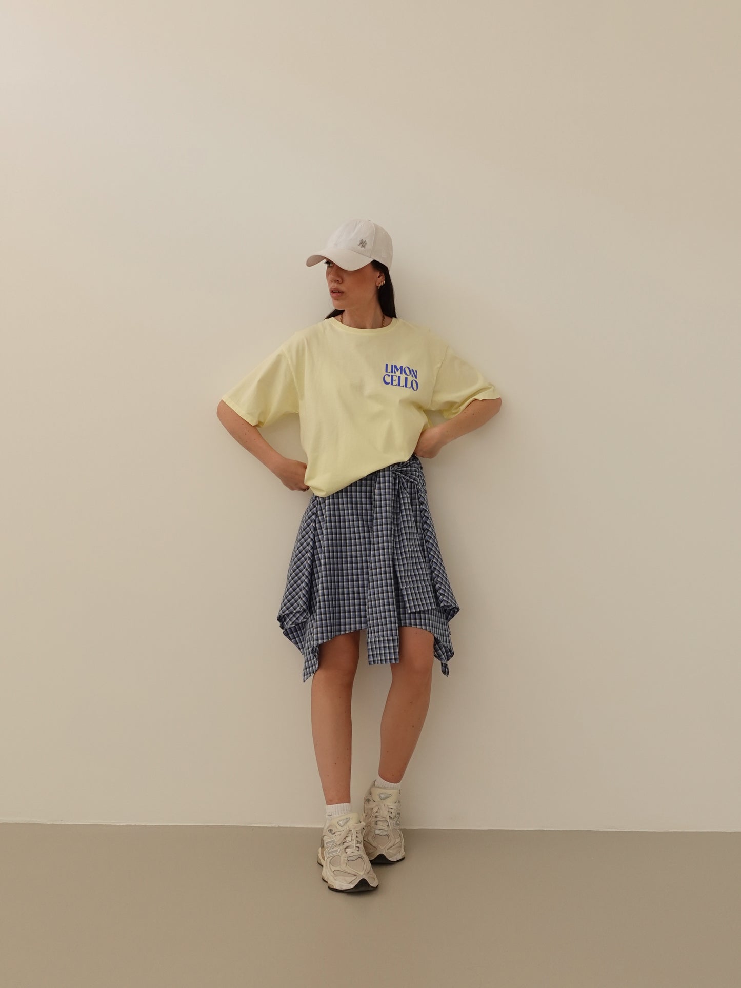 GONNA CAMICIA IN COTONE H143 - AZZURRO