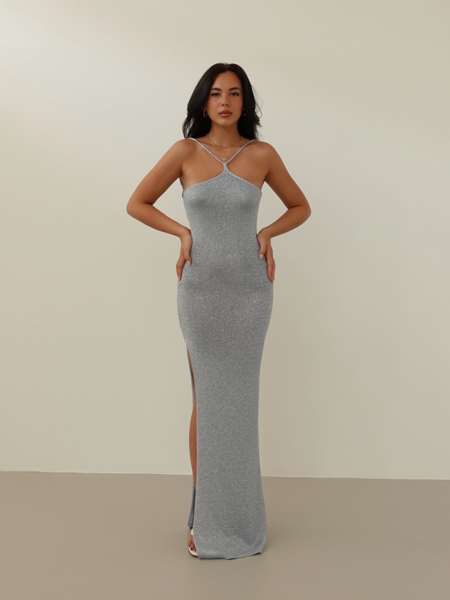 DRESS IN LUREX MARBELLA - POLVERE 3286