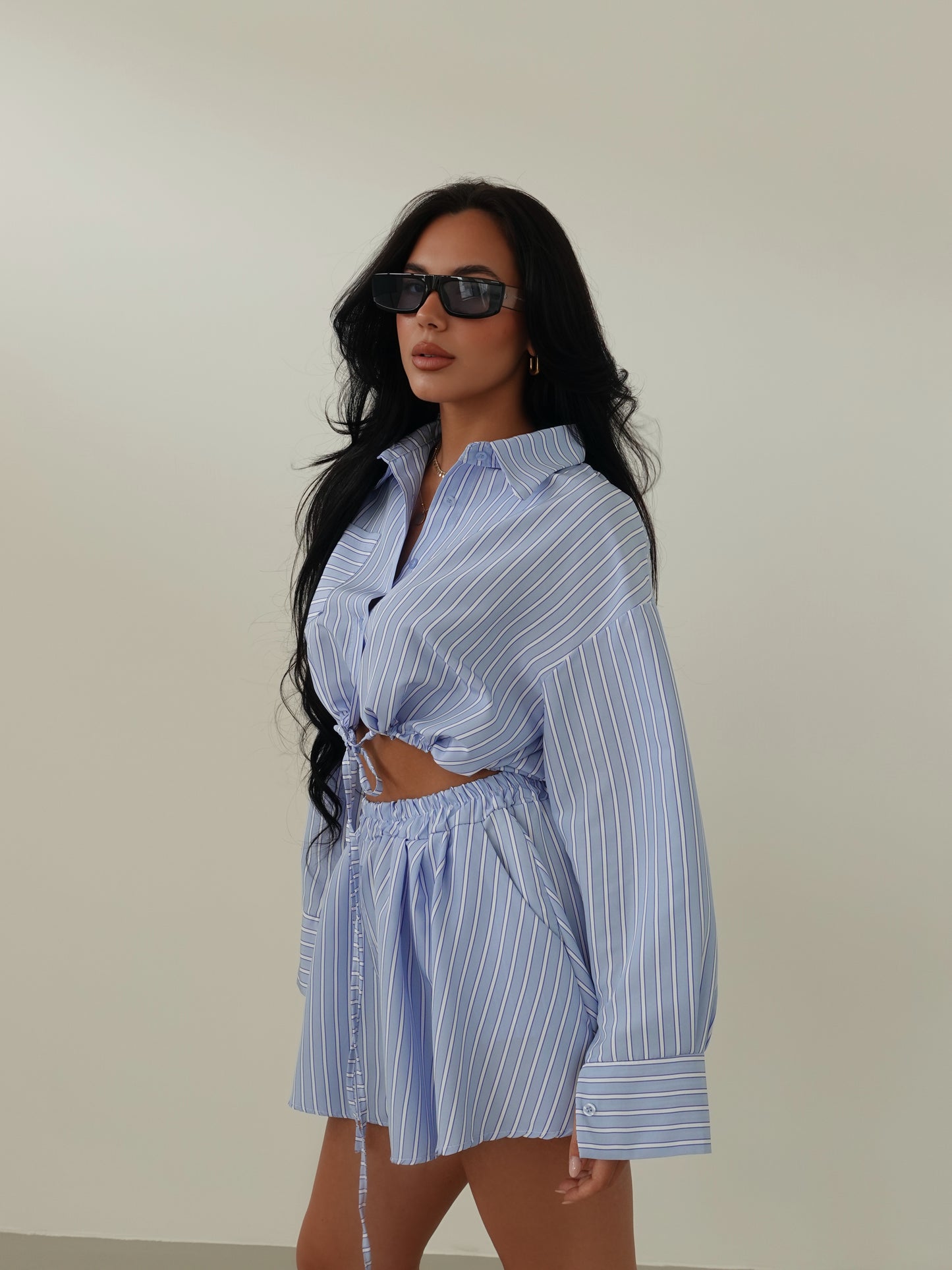 COORDINATO A RIGHE LAS PALMAS - AZZURRO 8664