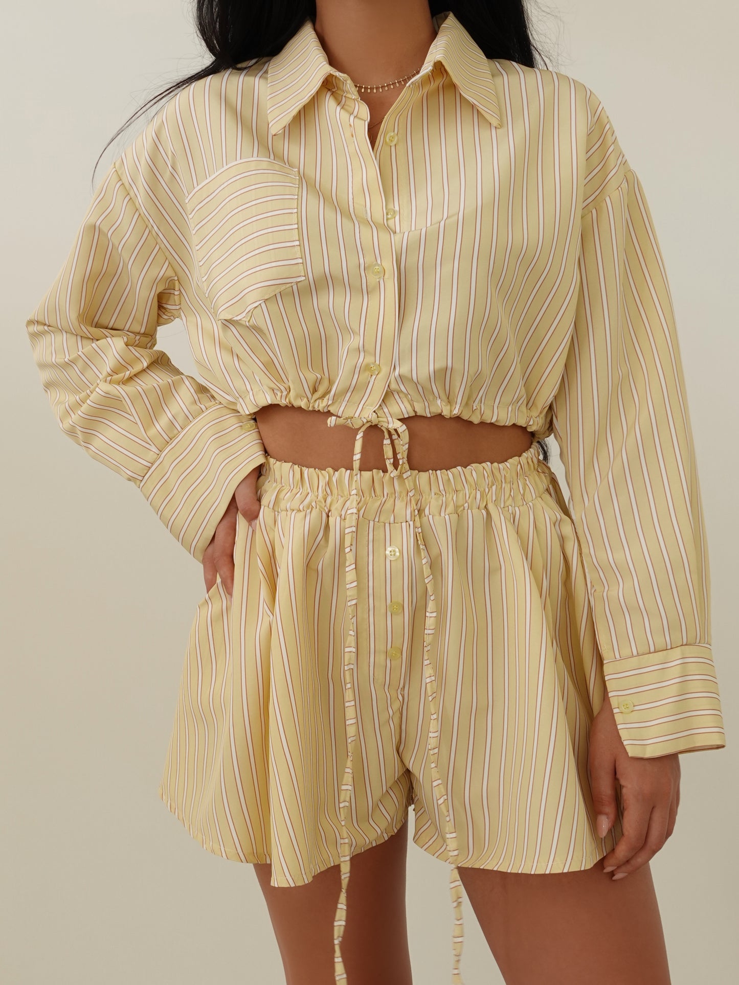 COORDINATO A RIGHE LAS PALMAS - GIALLO 8664