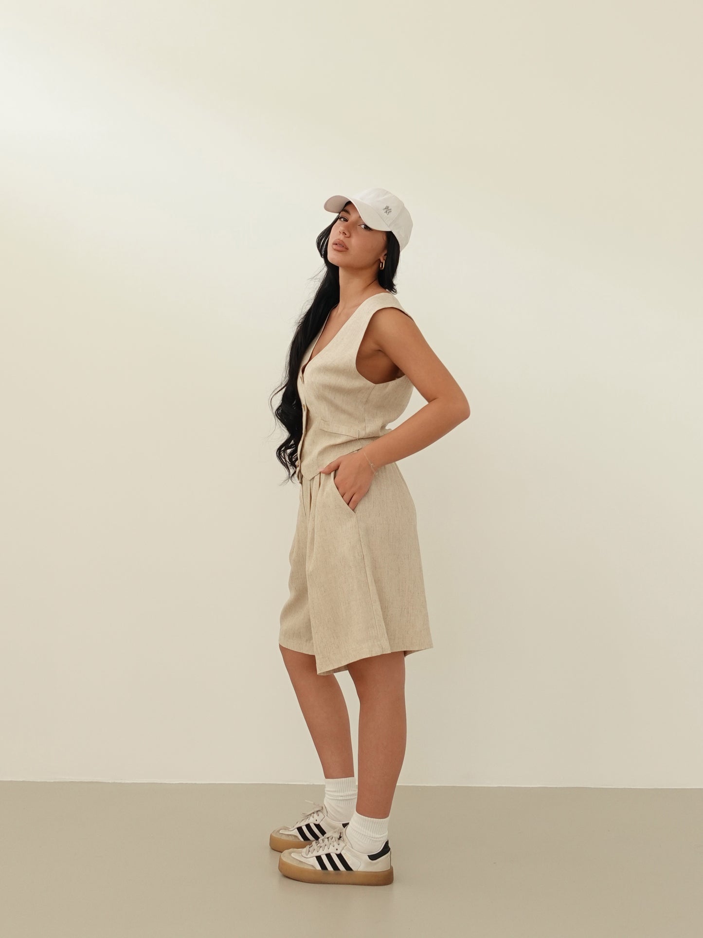COORDINATO MICHELLE MISTO LINO - BEIGE 61557