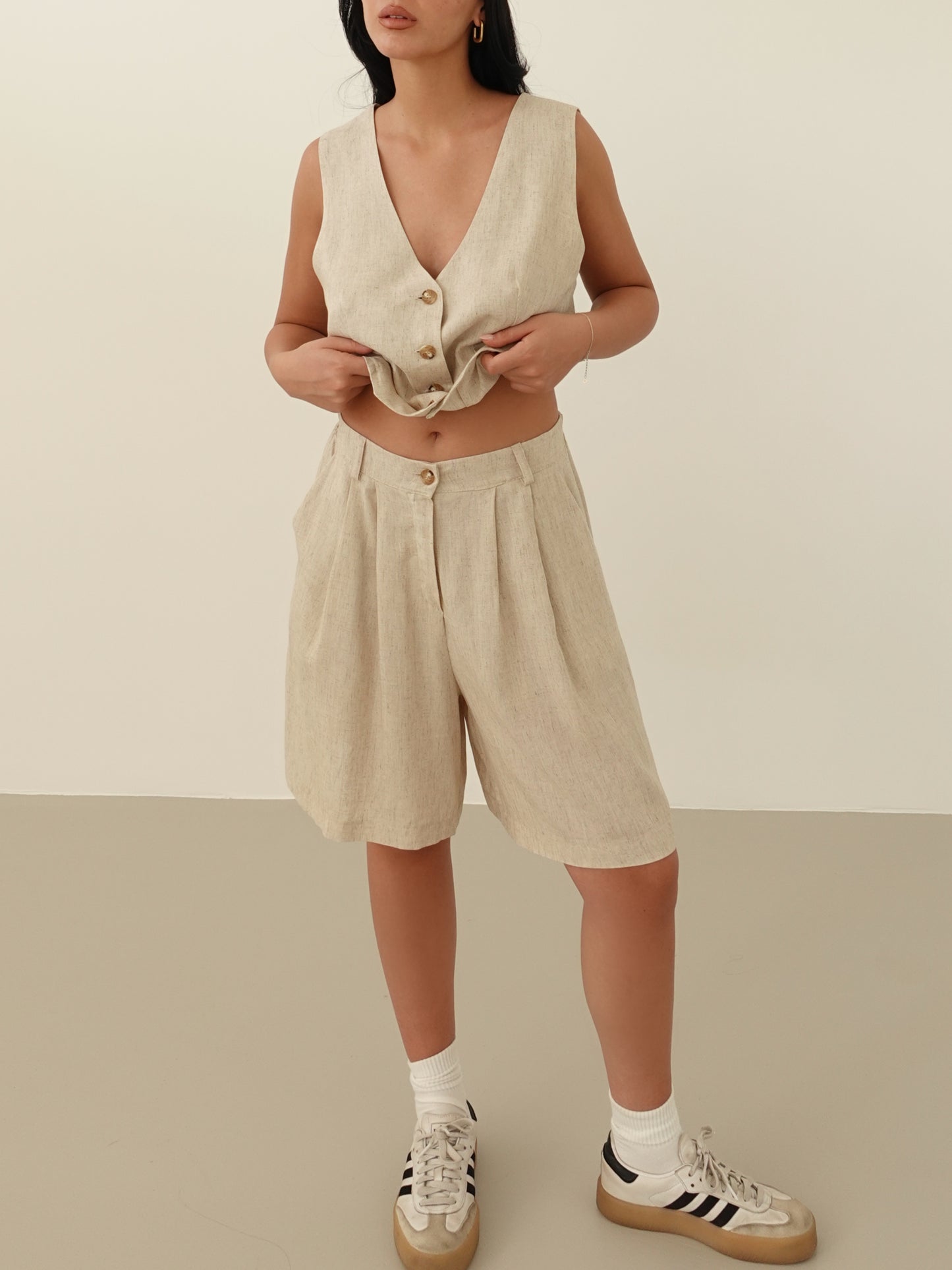 COORDINATO MICHELLE MISTO LINO - BEIGE 61557