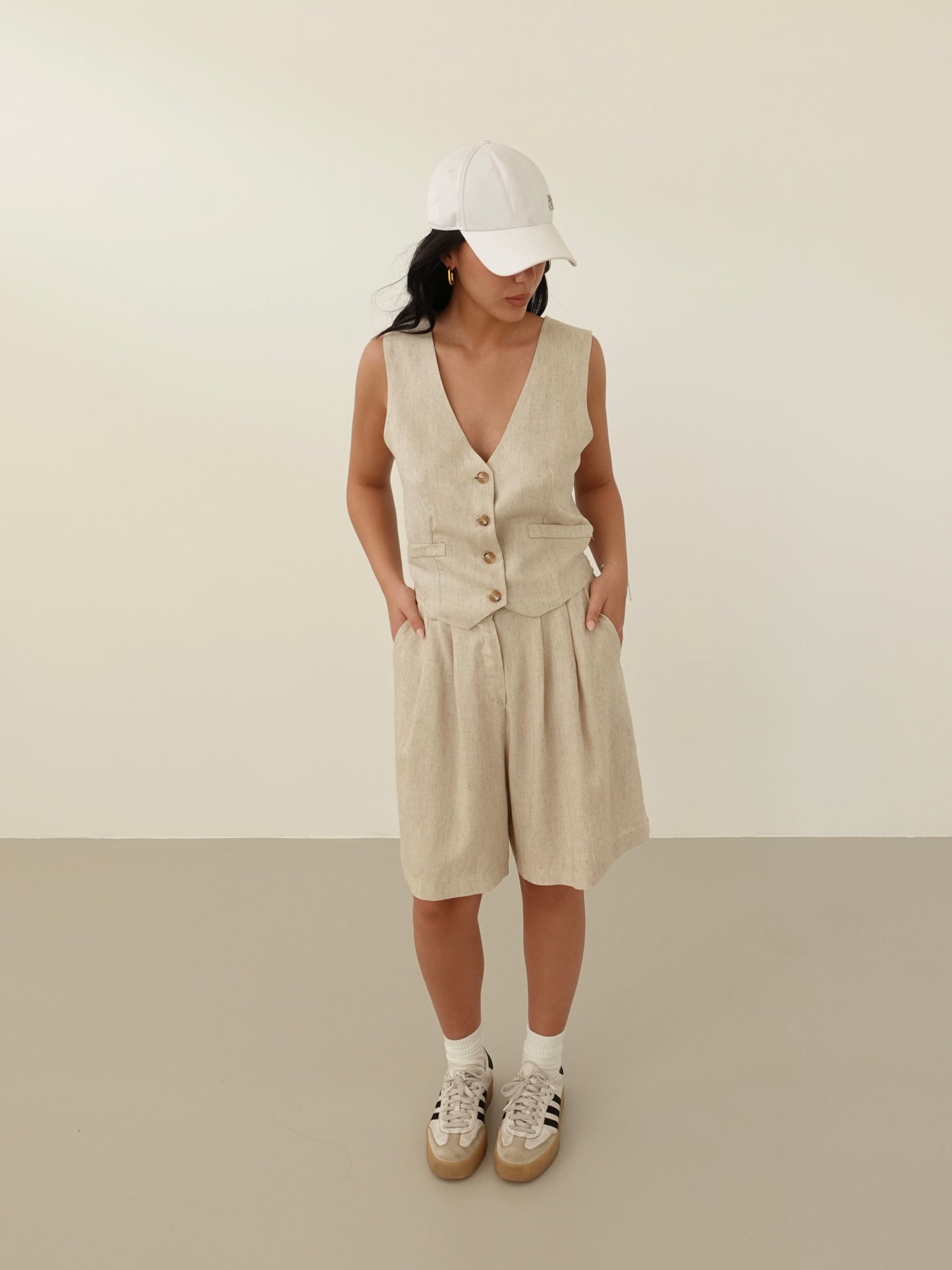 COORDINATO MICHELLE MISTO LINO - BEIGE 61557