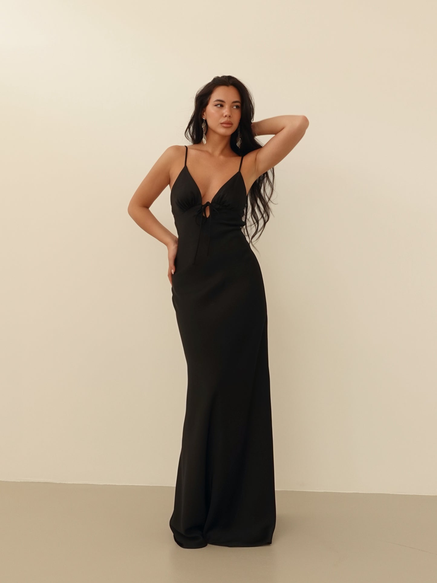 LONG DRESS CUT-OUT INES - NERO 15650