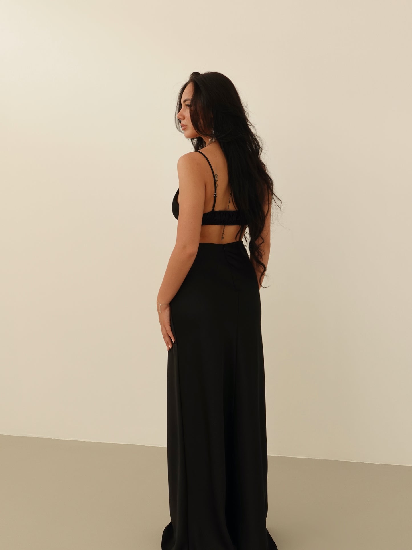 LONG DRESS CUT-OUT INES - NERO 15650
