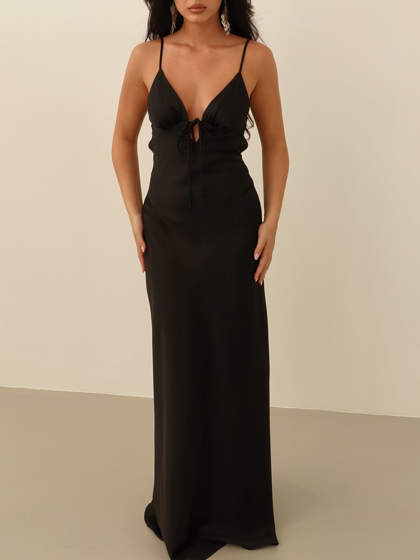 LONG DRESS CUT-OUT INES - NERO 15650