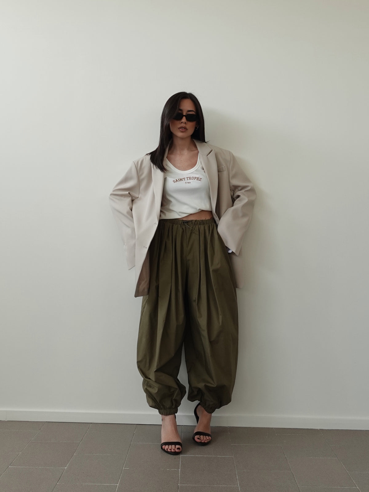 BLAZER OVERSIZE TIMES SQUARE - BEIGE 3153
