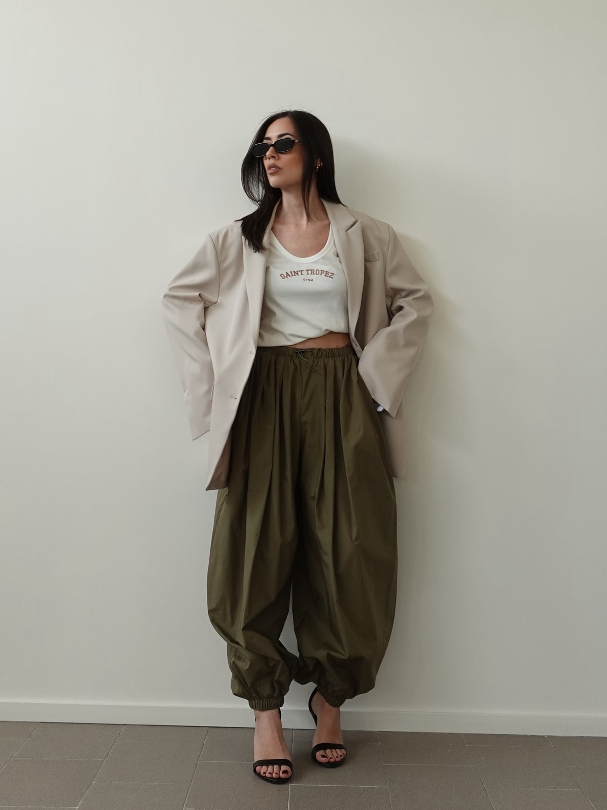 BLAZER OVERSIZE TIMES SQUARE - BEIGE 3153