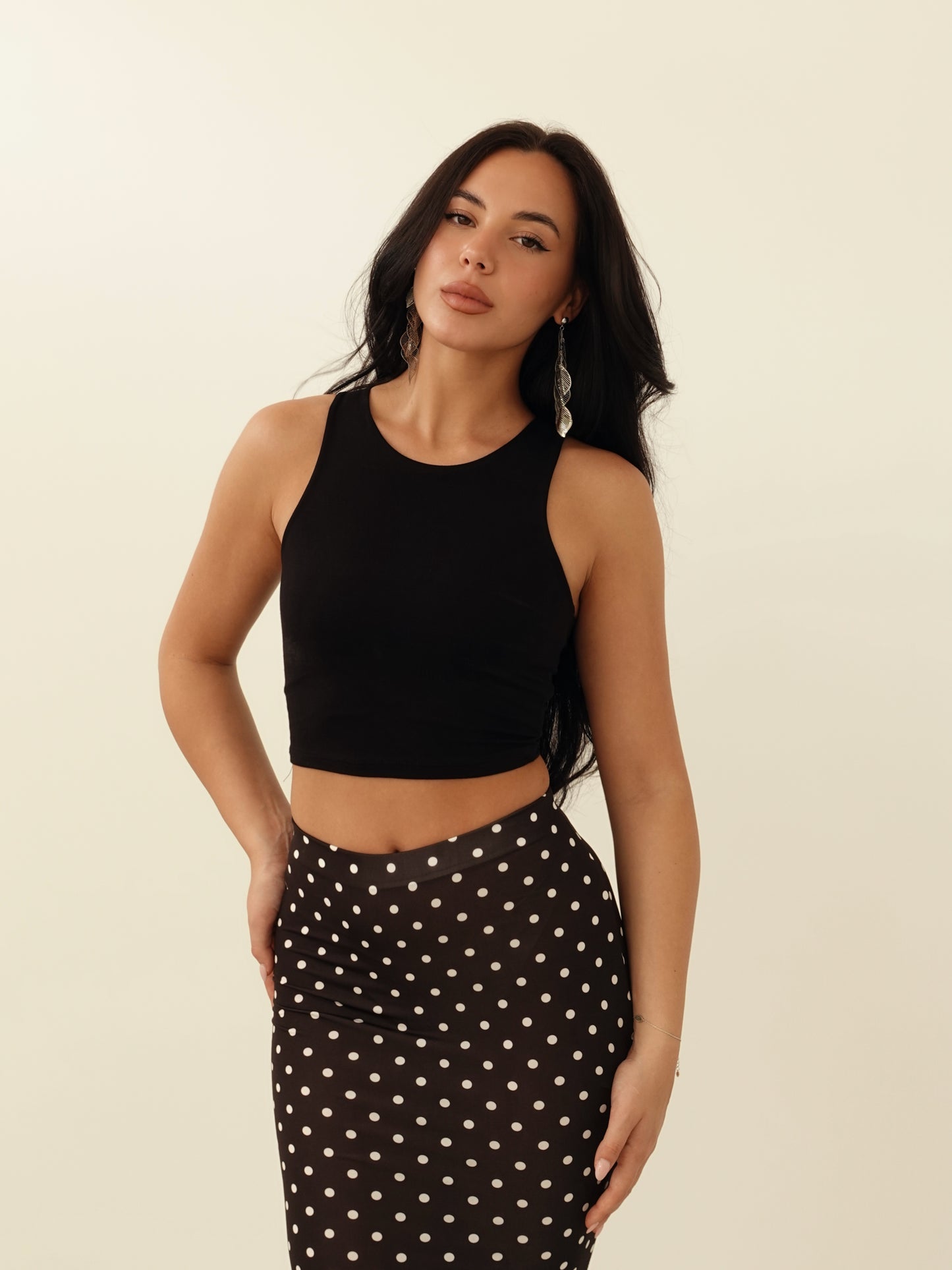 CANOTTA CROP - NERO 22086
