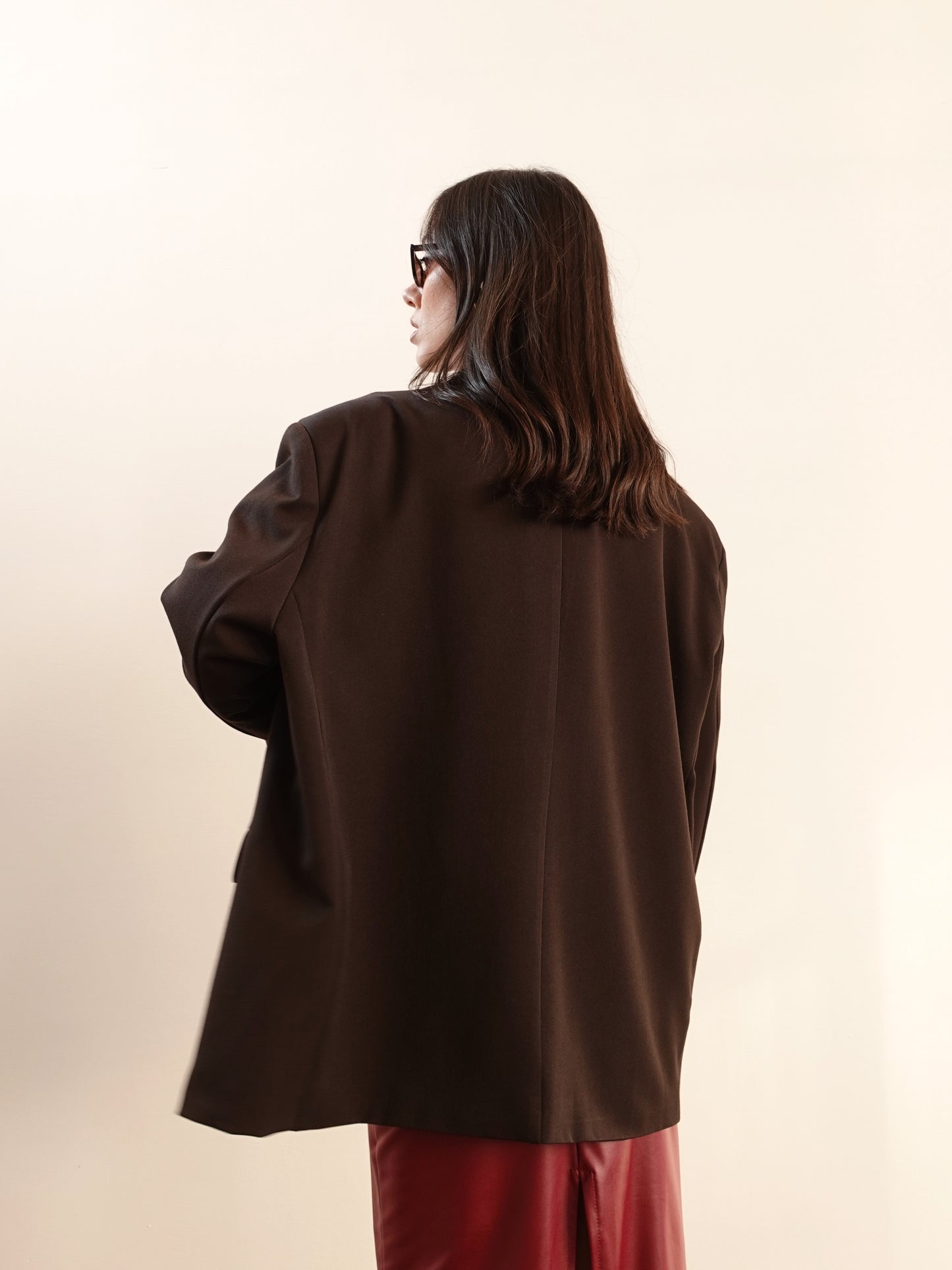 BLAZER OVERSIZE LUMINA - CIOCCOLATO 1932